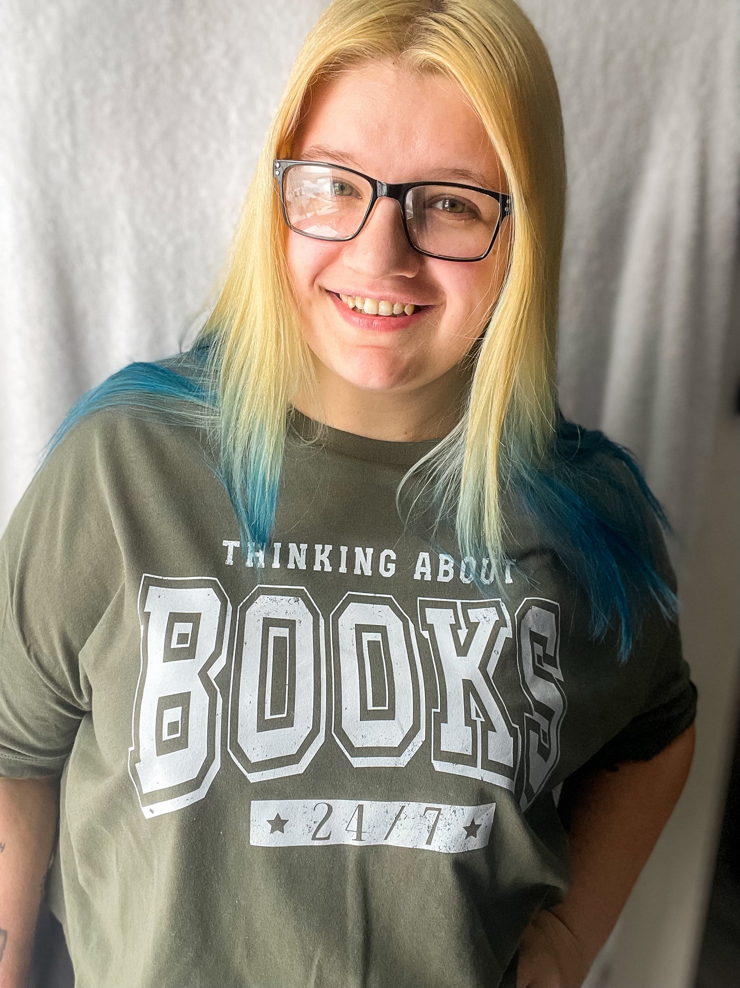 Thinking About Books 24/7 - Adult Tee