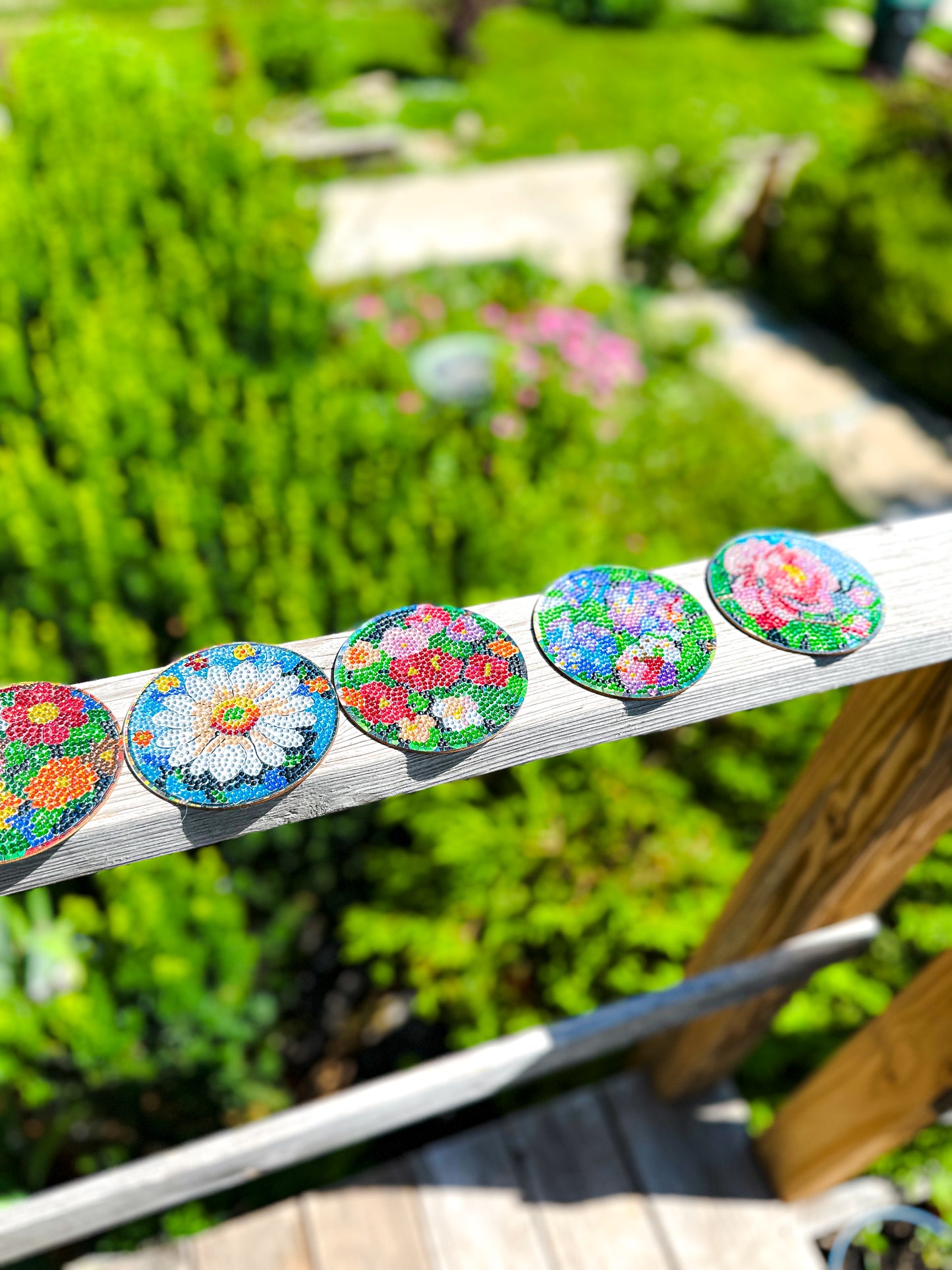 Floral 1 Diamond Art Coaster Set (RTS)