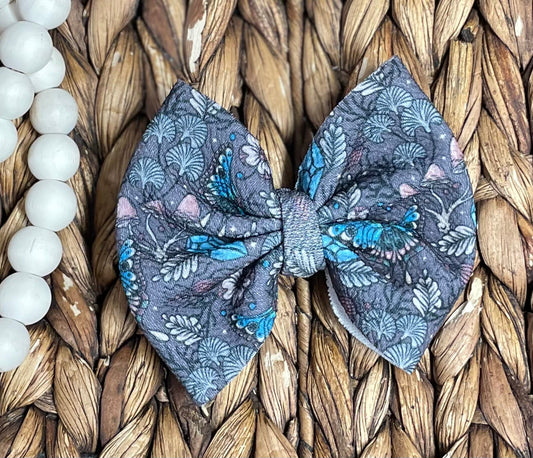 Teal Moth - 4” Bow