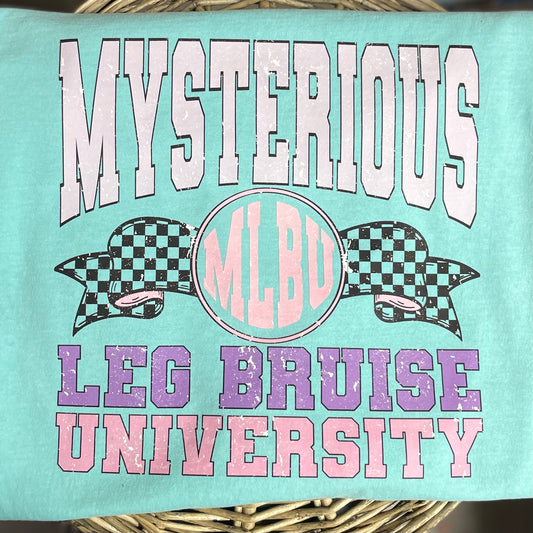 Mysterious Leg Bruise University- Adult Tee