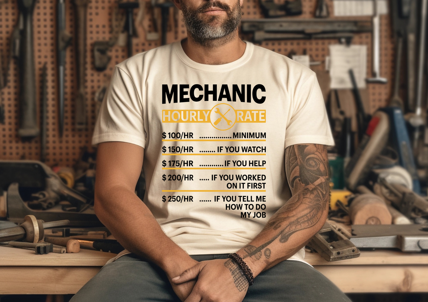 Mechanic Hourly Rate - Adult Tee