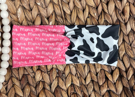 Mama Cow - ADULT Twist Headband (RTS)