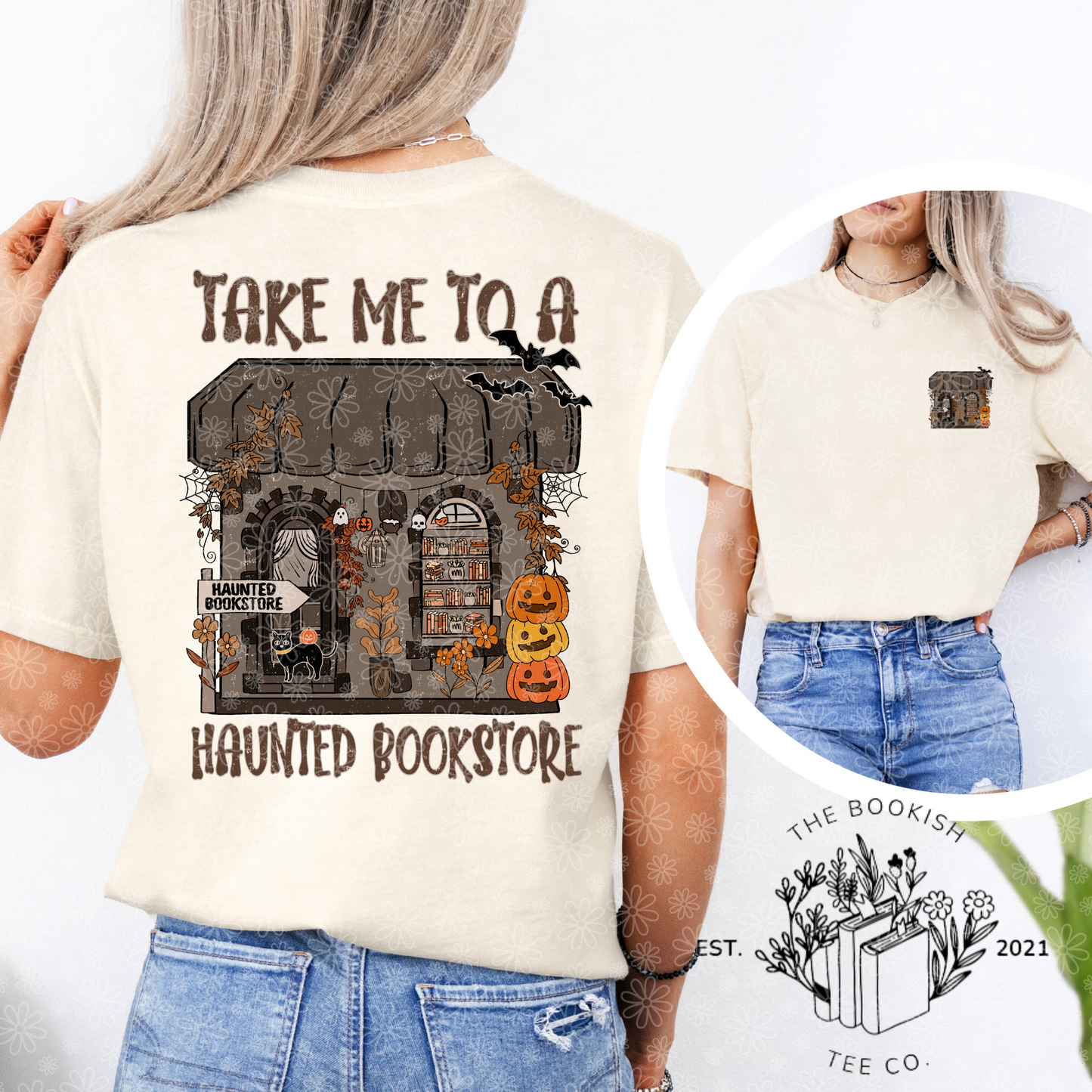 Take Me to a Haunted Bookstore - Adult Tee