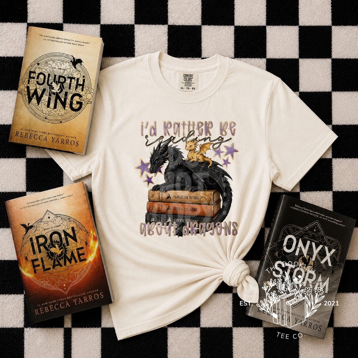 Reading About Dragons - Adult Tee