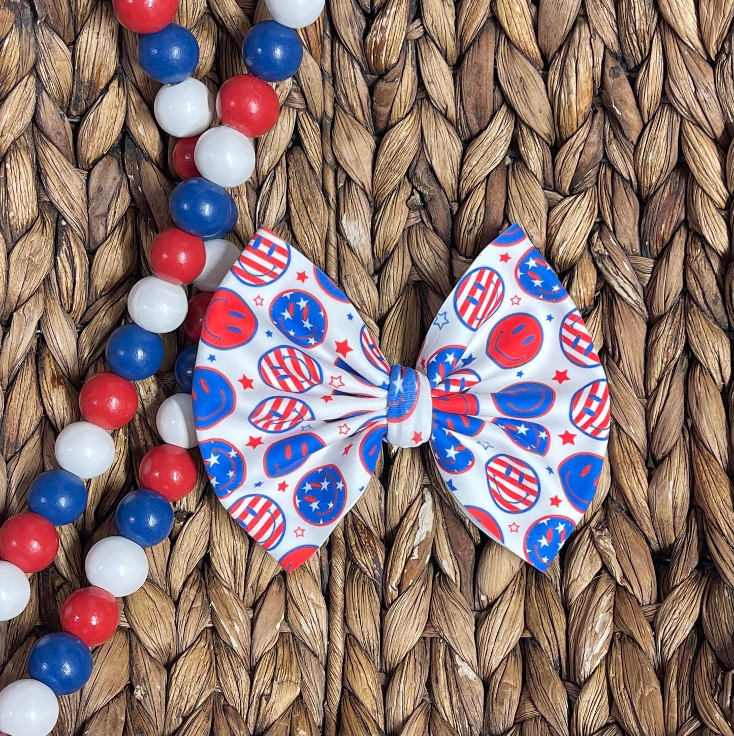 Patriotic Smiles - 5” Bow