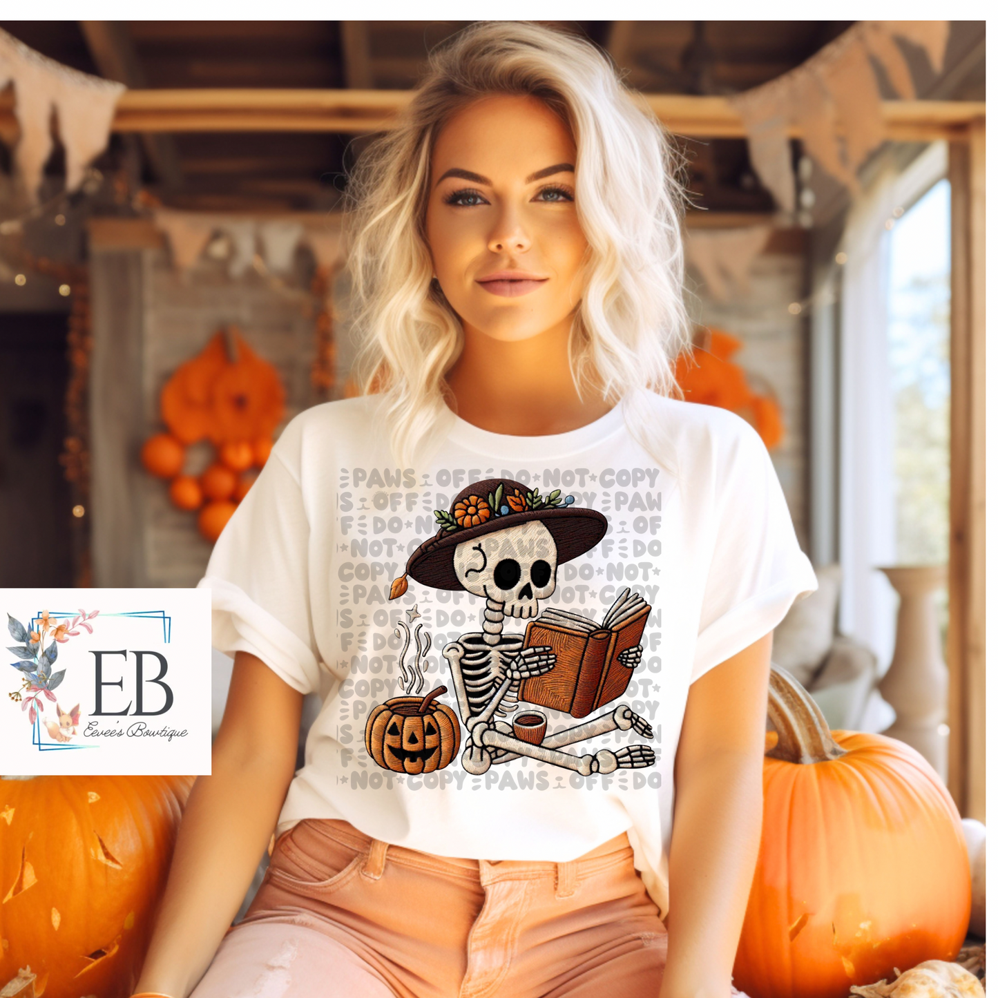 Reading Skele  - Adult Tee