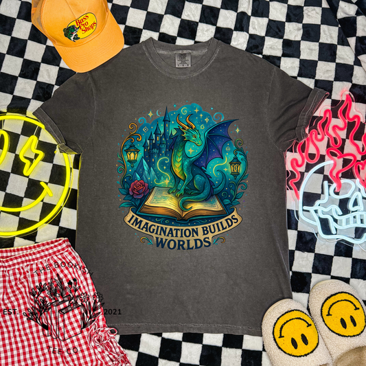 Imagination Builds Worlds - Adult Tee