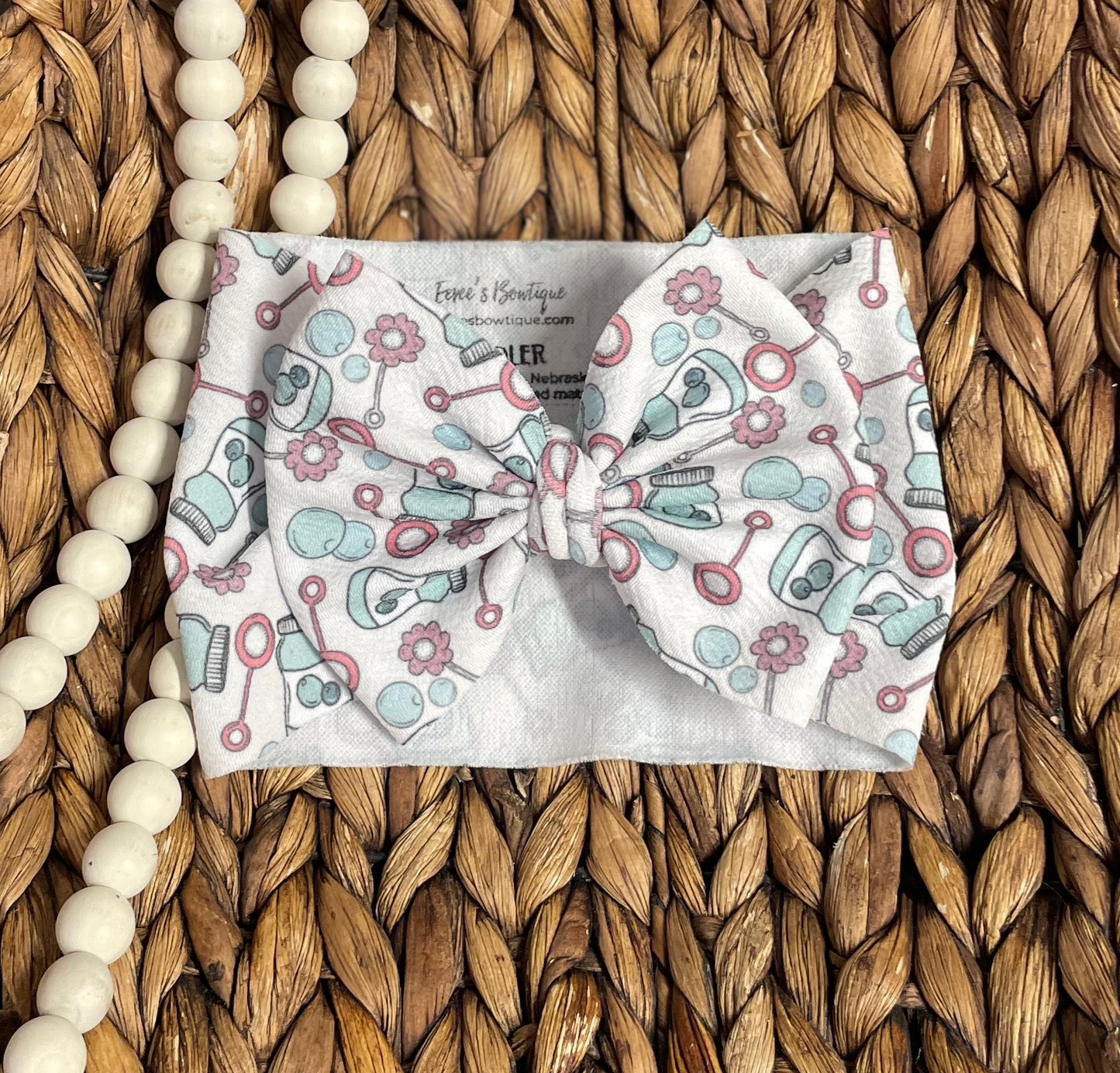 Bubbles - TODDLER Big Bow Wrap (RTS)