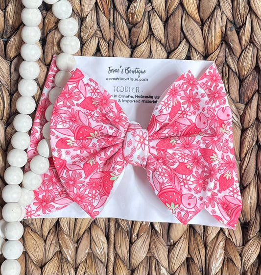 Strawberry - Toddler Big Bow Wrap (RTS)