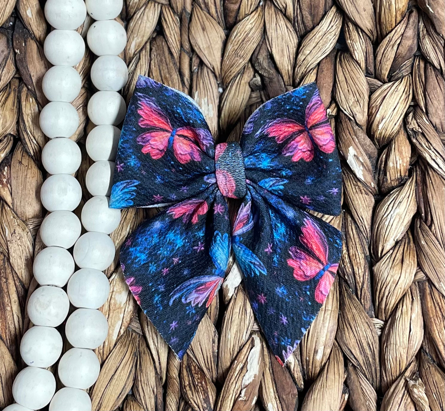 Dark Embroidered Butterflies - Sailor