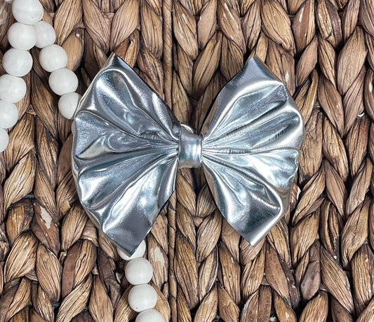 Silver Metallic - 5” Bow