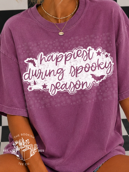 Happiest During Spooky Season (White) - Adult Tee