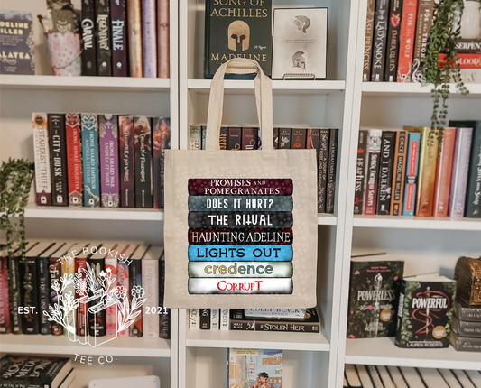 Dark Romance Spines - Canvas Tote Bag