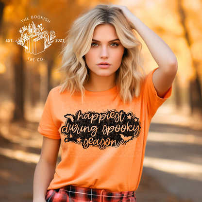 Happiest During Spooky Season (Black) - Adult Tee
