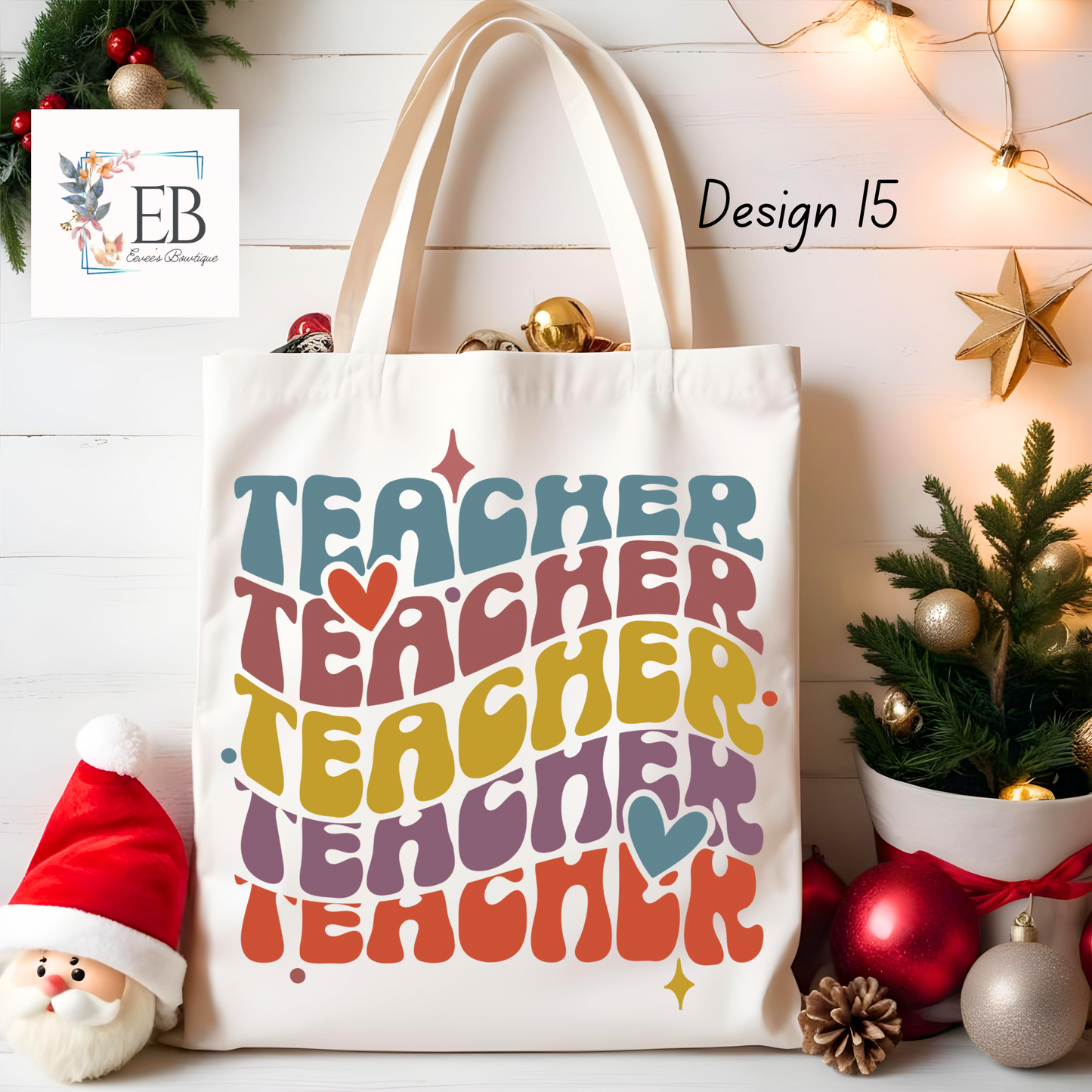 Teacher Canvas Tote Bag (15 Options!)