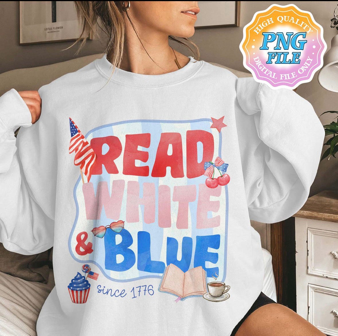 Read, White, & Blue - Adult Tee
