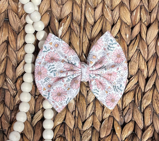 Simple Floral - 5” Bow