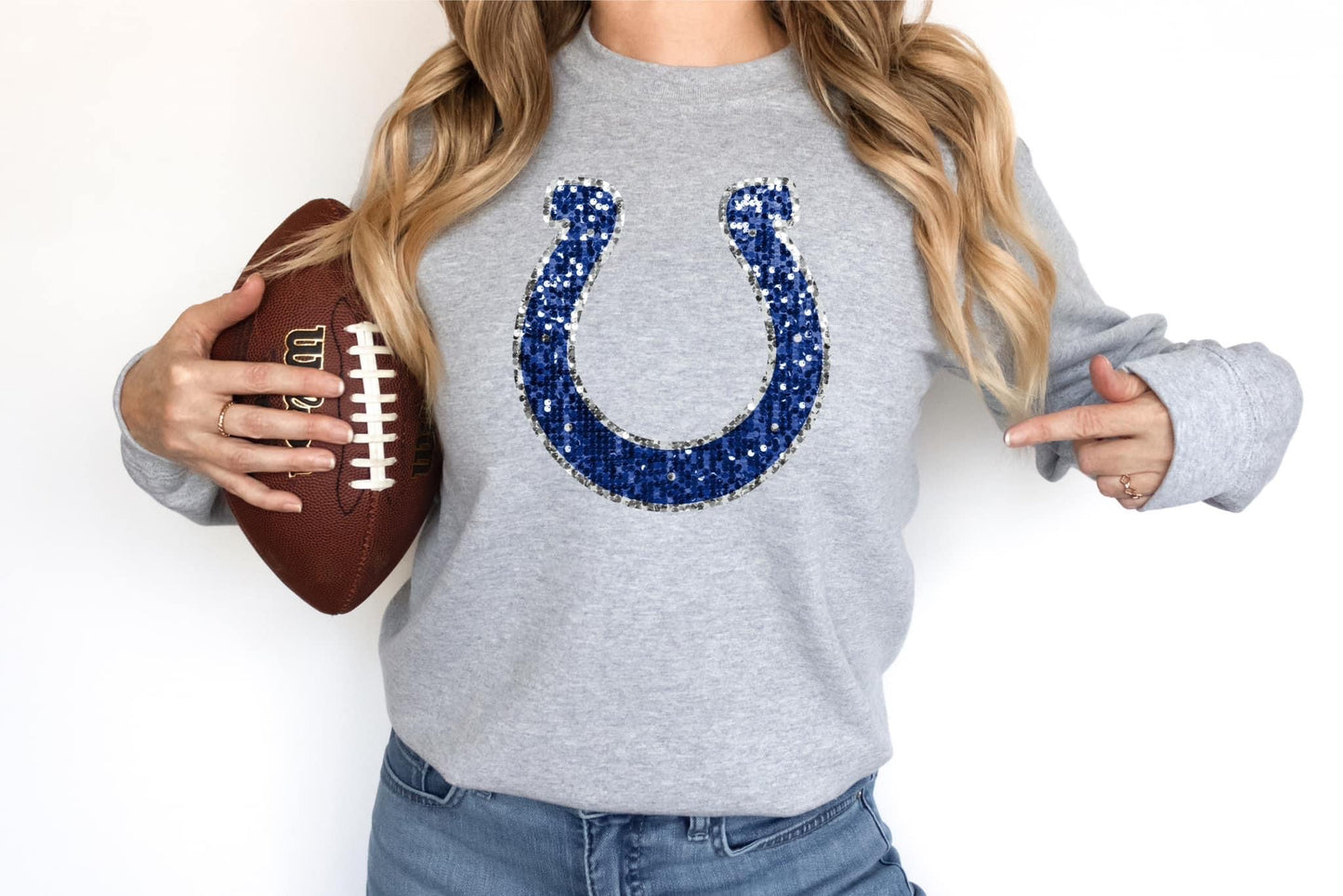 Sequin Football Teams (ALL TEAMS ARE IN THIS LISTING) - Adult Tee