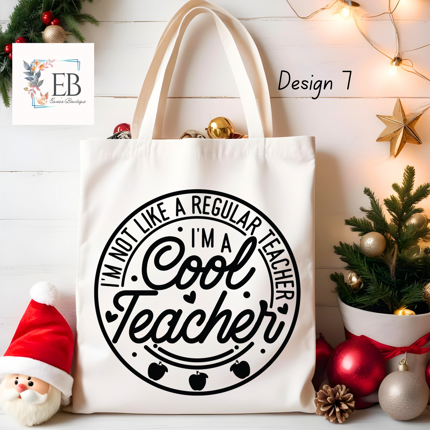 Teacher Canvas Tote Bag (15 Options!)