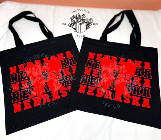 Nebraska Bow - Tote Bag (RTS)