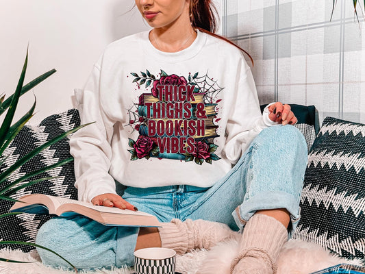 Thick Thighs & Bookish Vibes - Adult Tee