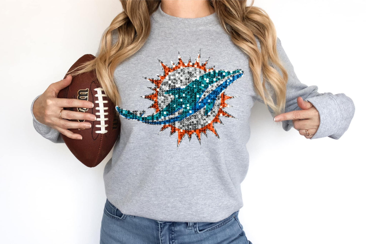 Sequin Football Teams (ALL TEAMS ARE IN THIS LISTING) - Adult Tee