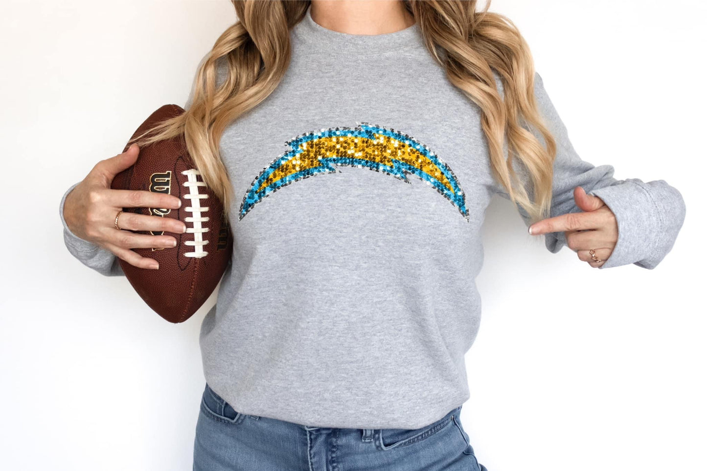 Sequin Football Teams (ALL TEAMS ARE IN THIS LISTING) - Adult Tee