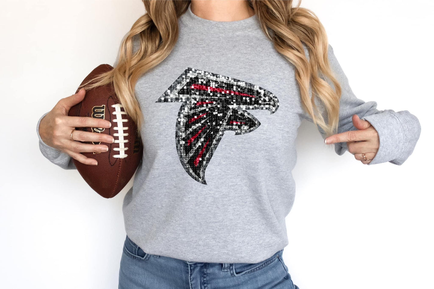 Sequin Football Teams (ALL TEAMS ARE IN THIS LISTING) - Adult Tee