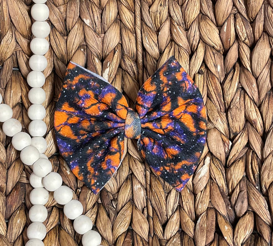 Halloween Marble - 5” Bow on Clip (RTS)