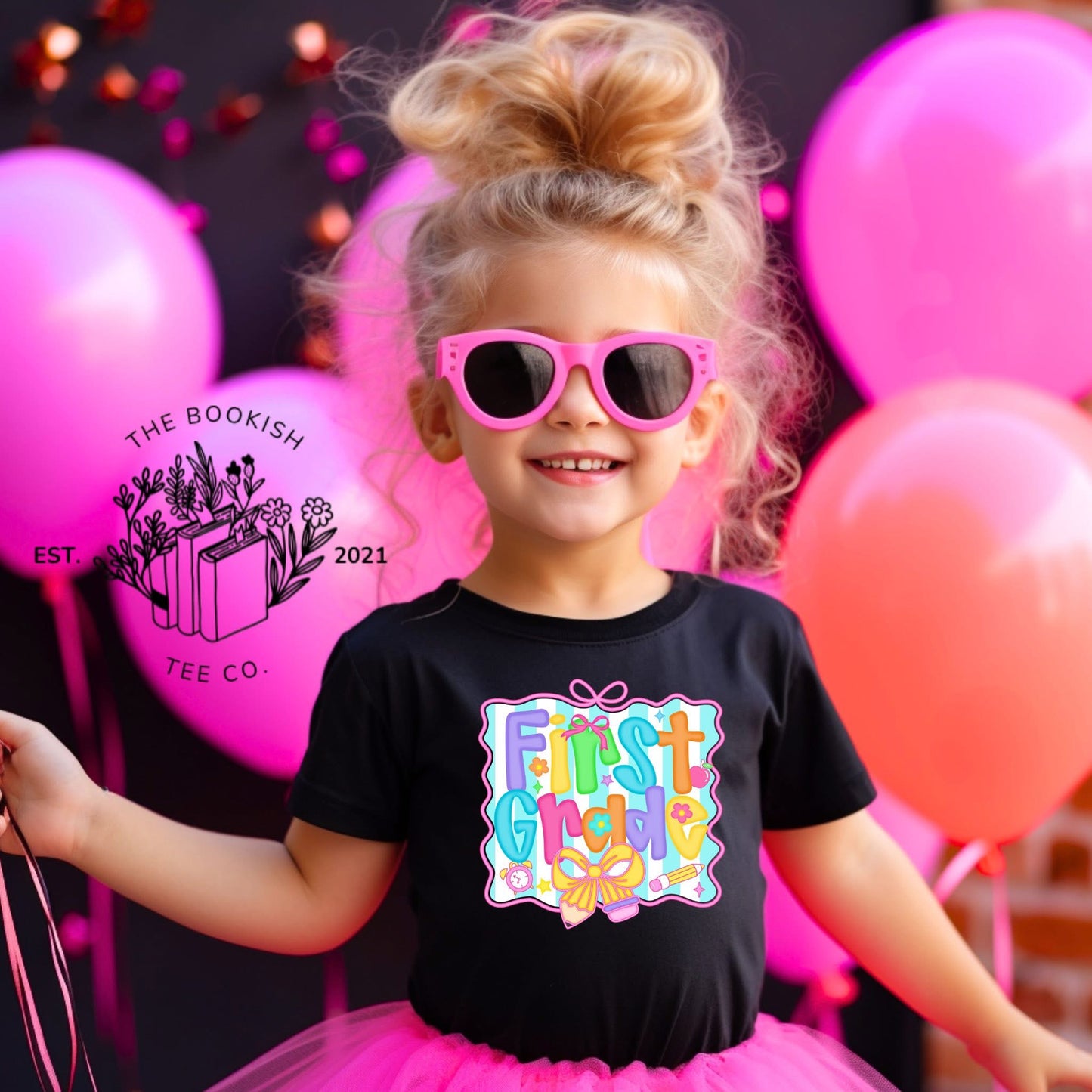 Pink Bow Grades - Youth Tee