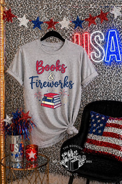 Books & Fireworks - Adult Tee
