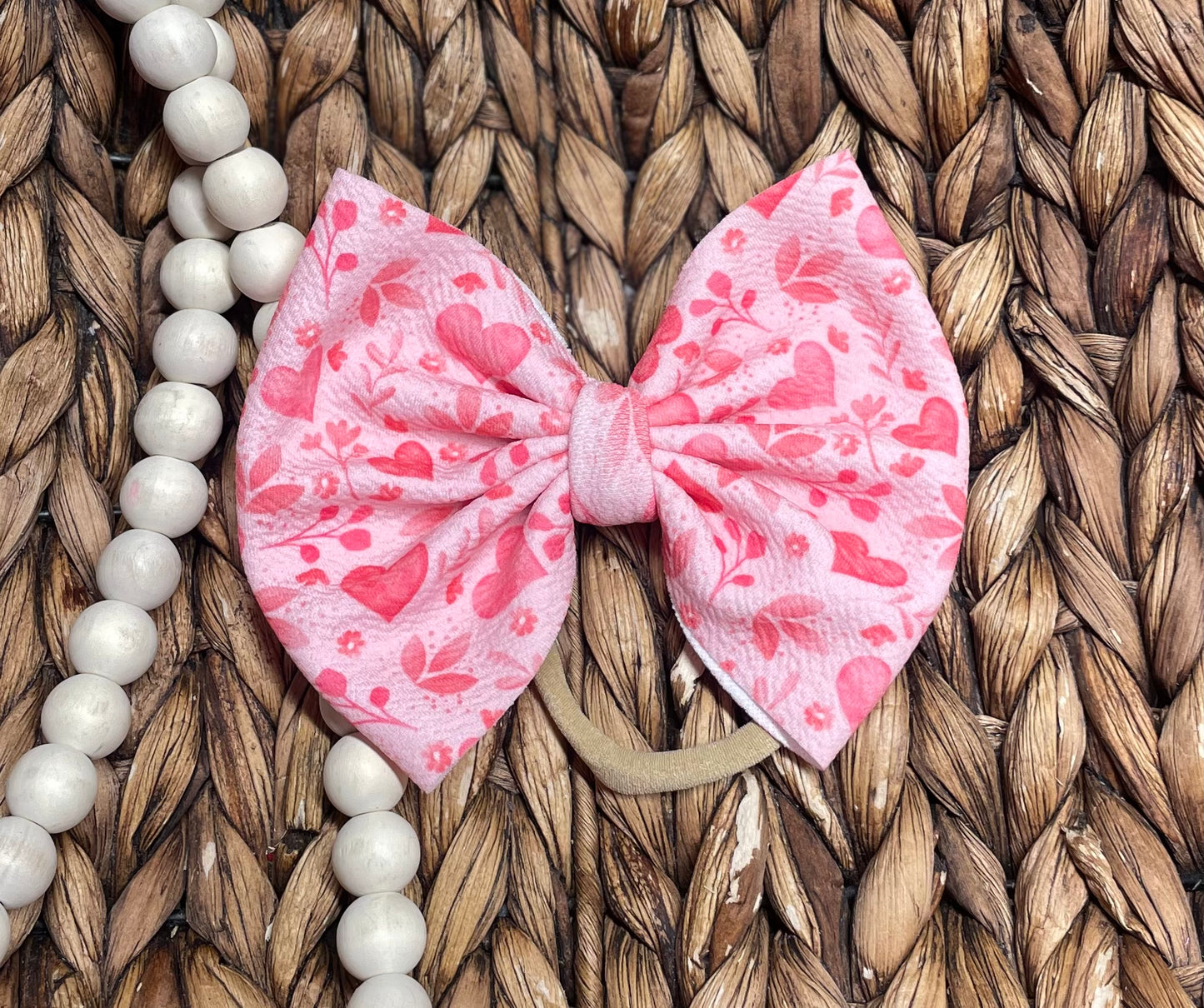 Dainty Hearts - 5” Bow