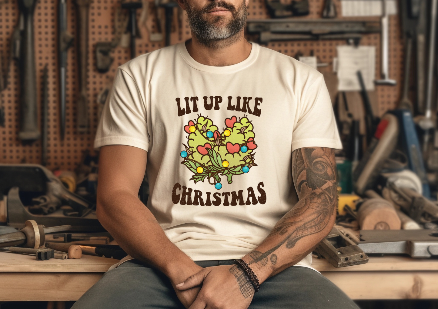 Lit Up Like Christmas - Adult Tee