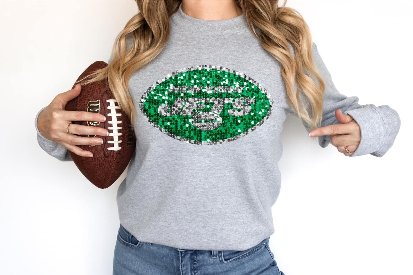 Sequin Football Teams (ALL TEAMS ARE IN THIS LISTING) - Adult Tee