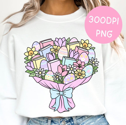Easter Book Bouquet- Adult Tee