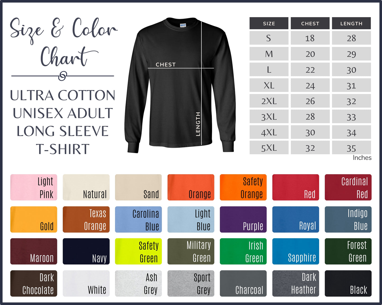 Long Sleeve Shirt Add On (Only Add to Existing Adult Tee)