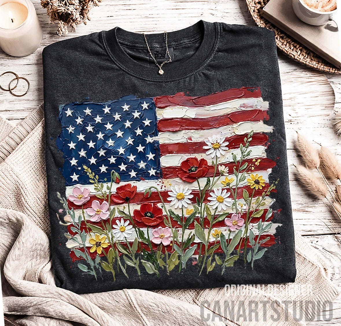 Floral Flag - Youth Tee