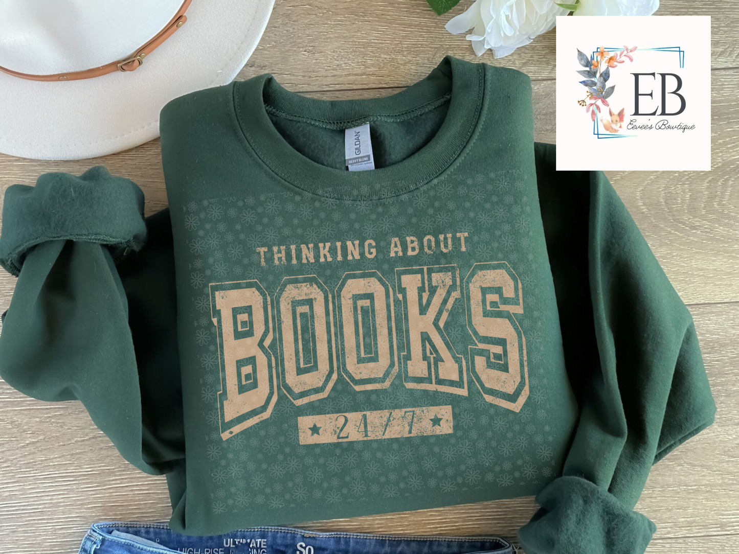 Thinking About Books 24/7 - Adult Tee