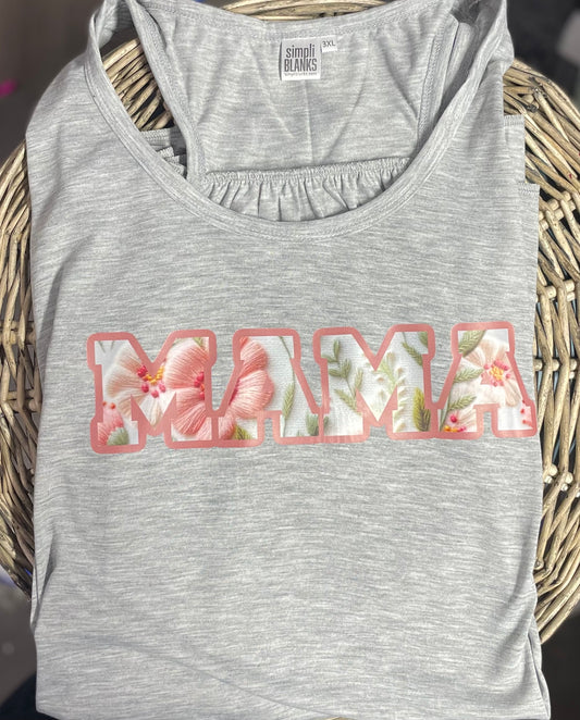 Mama Embroidery - 3XL Racerback (RTS)