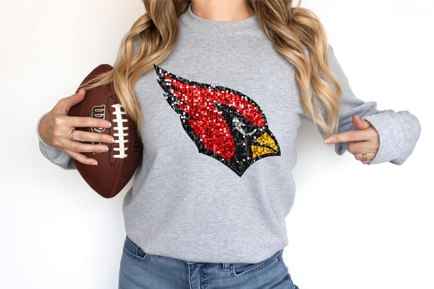 Sequin Football Teams (ALL TEAMS ARE IN THIS LISTING) - Adult Tee