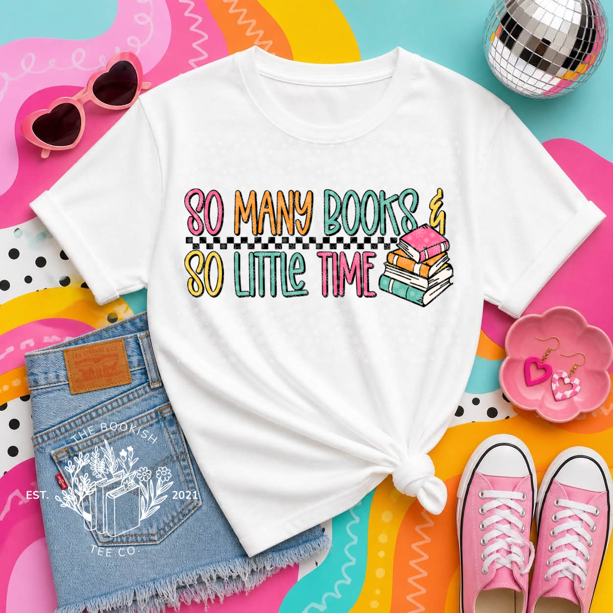 So Many Books - Adult Tee