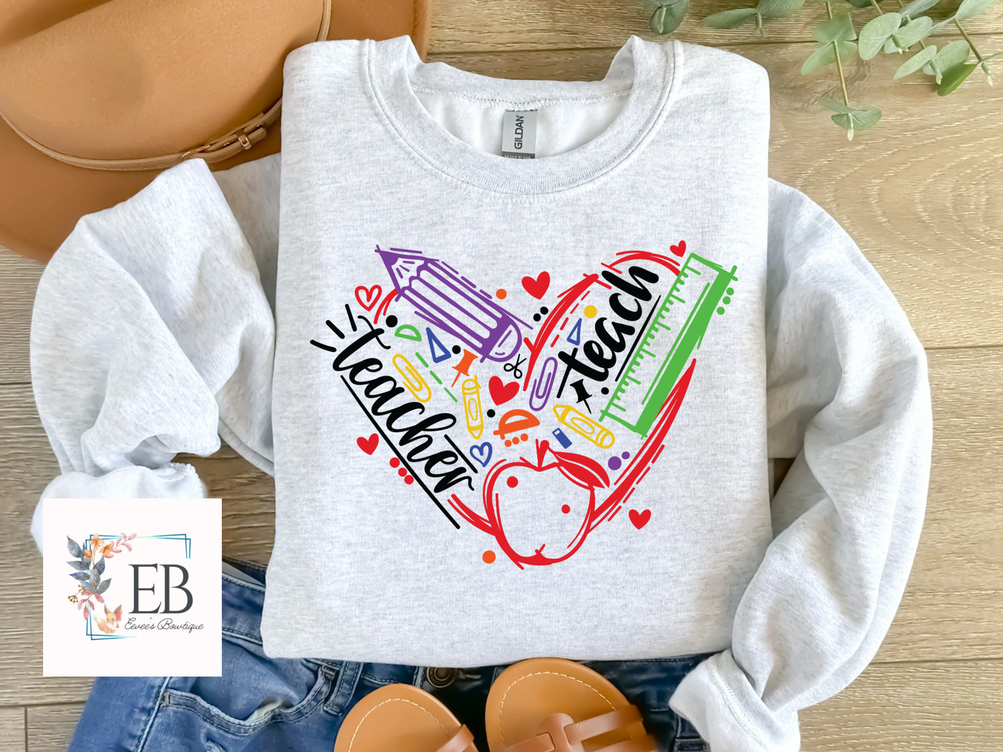 Teacher Heart - Adult Tee