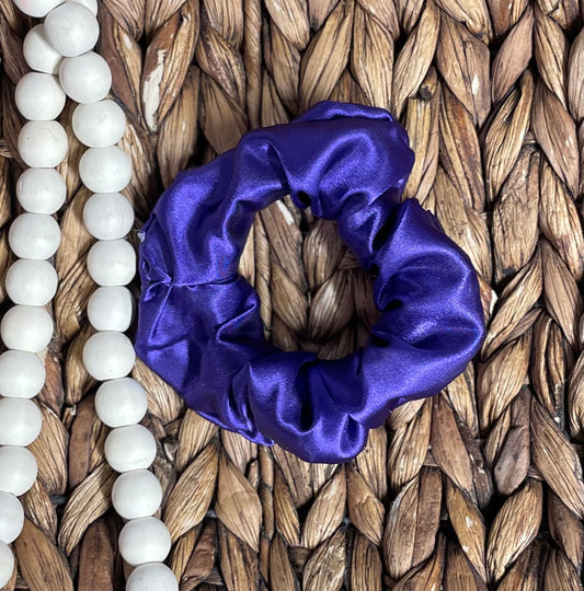 Royal Purple- Satin Scrunchie