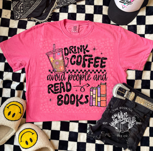 Coffee, Avoid, Read - Adult Tee