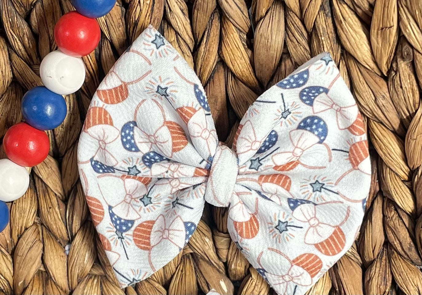 Patriotic Mouse Ears - 5” on Nylon (RTS)