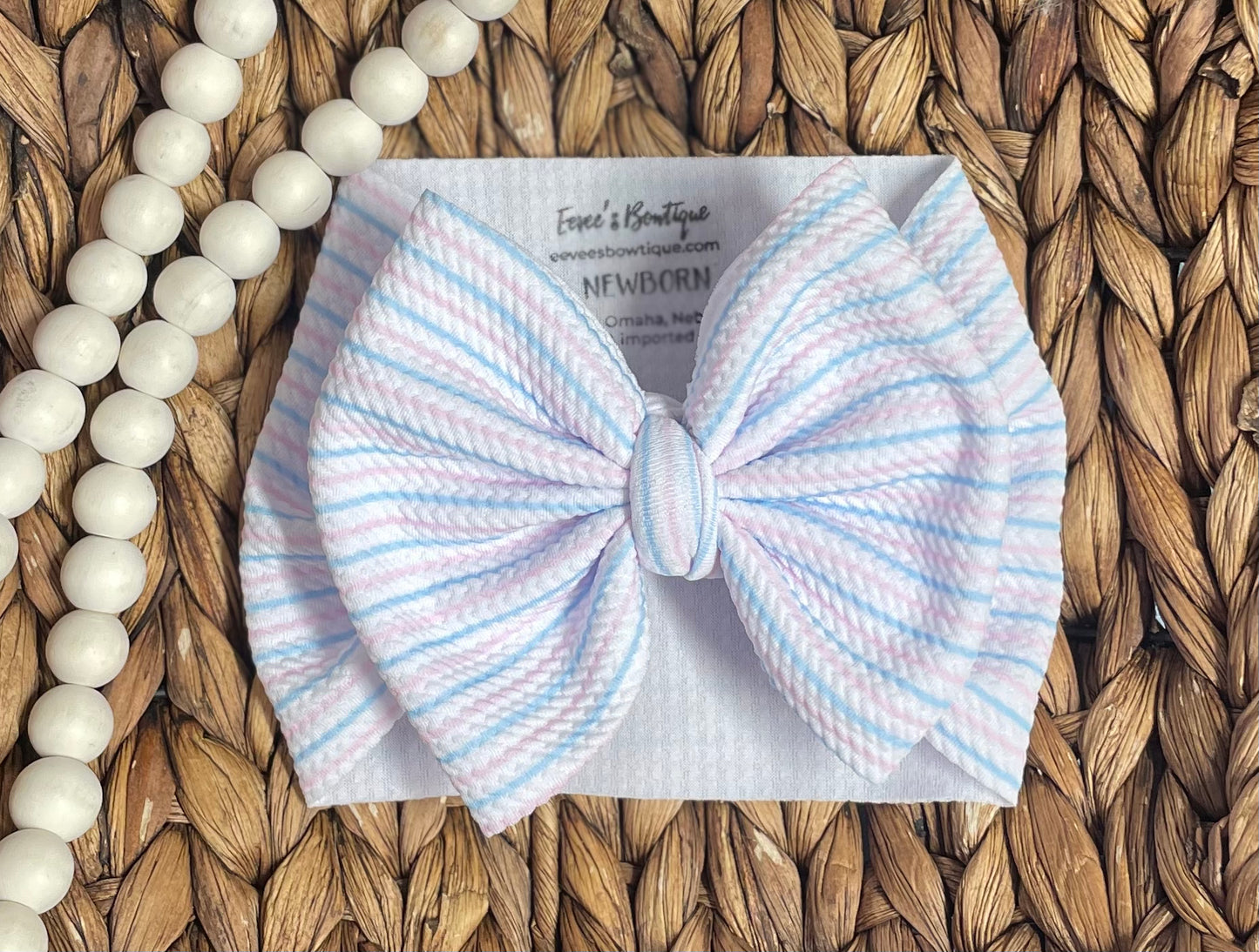 Hospital Blanket Stripes - Big Bow Wrap