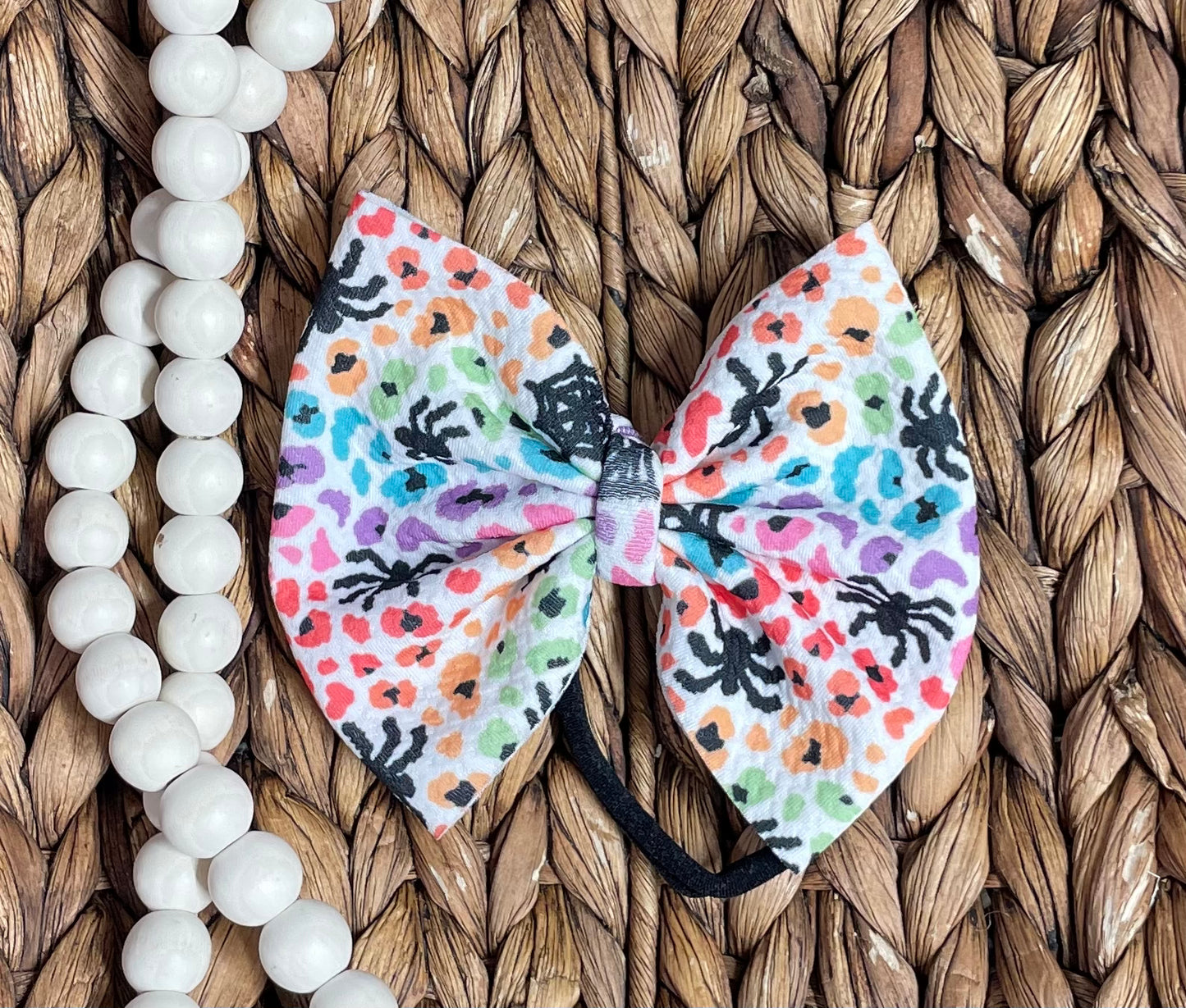 Rainbow Cheetah Spiders - 5” Bow