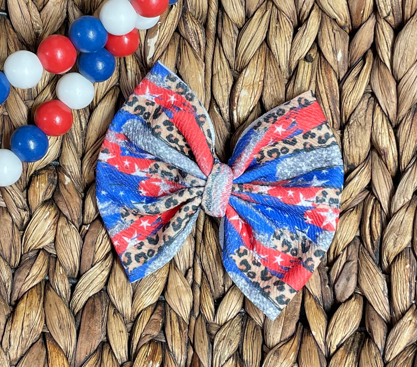 Patriotic Brushstrokes - 5” Bow