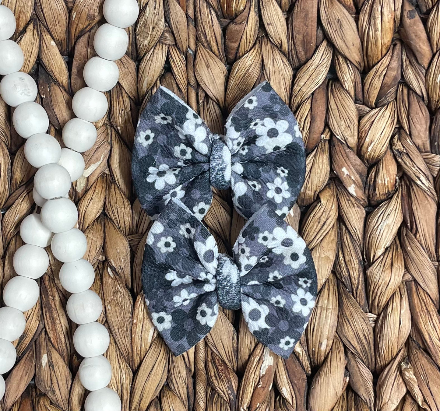 Vintage Dark Grey Floral - Piggies