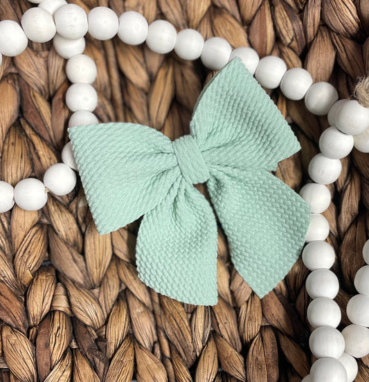 Mint Green - Single Sailor Bow